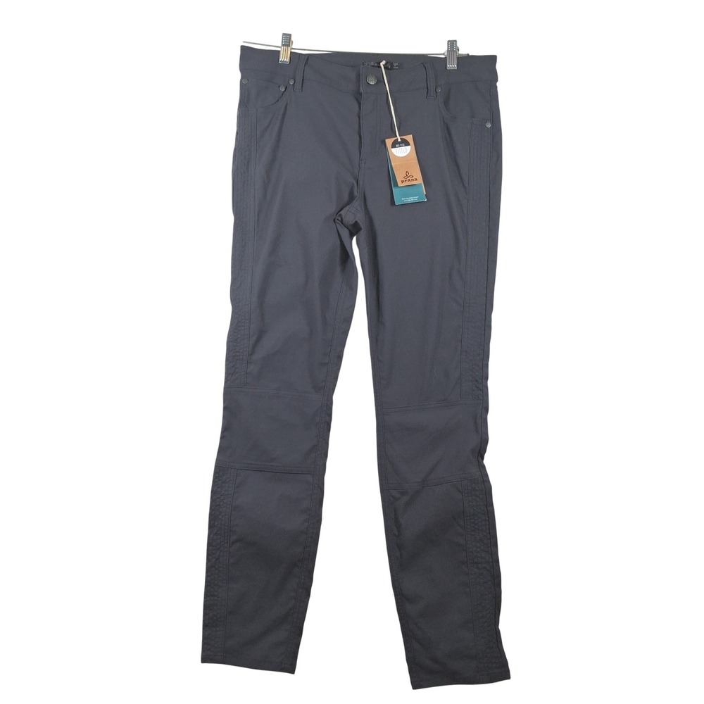 Prana Jenna Pant Womens 14 Coal Gray Mid Rise Fitted Outdoor Hiking Stretch